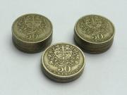Lote 220 - Lote de 16 moedas Alpaca cu 610-zn 200-ni 190 de 0,5$ (50 centavos portugues) datadas de 1959 no estado BC 