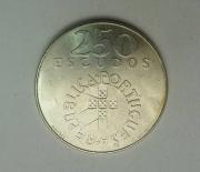Lote 228 - Moeda de prata de 250 Escudos comemorativa de 25 de Abril de 1974, BC