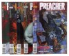 Lote 3 - REVISTAS DE BANDA DESENHADA "PREACHER" - 5 vols. Por Garth Ennis e Steve Dillon. N.º 20, 21, 22, 23 e 24, "Crusaders", part 2, 3, 4, 5 e 6 de 6. Edição DC Vertigo, 1996 e 1997. Conjunto com valor estimado de € 154. Dim: 26x17 cm. Encadernações br