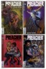 Lote 31 - REVISTAS DE BANDA DESENHADA "PREACHER" - 4 vols. Por Garth Ennis e Steve Dillon. N.º 25, 26, 27 e 28. Edição DC Vertigo, 1997. Conjunto com valor estimado de € 30. Dim: 26x17 cm. Encadernações brochadas. Nota: exemplares bem estimados. Consultar