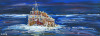 Lote 221 - LOPES DE SOUSA - Original - Pintura a acrílico sobre cartão, assinada, título “Série-Barcos Cacilheiros-Tejo - Lisboa”, com 26x72 cm - Sem Moldura. Obra deste autor foi vendida por € 520 na Oportunity Leilões. Nota: Lopes de Sousa é natal de Av