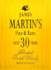 Lote 2005 - JAMES MARTIN'S 30 ANOS - Garrafa de Whisky, Fine & Rare, Blended Scotch, Escócia (700ml - 43%vol). Nota: garrafa idêntica à venda por € 895. Consultar valor indicativo em http://www.garrafeiranacional.com/james-martins-30-anos.html - 3