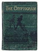 Lote 1008 - THE GIANT RAFT PART 2- THE CRYPTOGRAM, LIVRO - Por Jules Verne. Editora: Sampson Low, Marsten, Searle and Rivington, London, 1882. Exemplar idêntico à venda por € 322 ($384), conversão do dia. Dim: 19,5x14 cm. Encadernação cartonada, com ferros a ouro. Nota: capa e lombada com desgastes acentuados, miolo com acidez generalizada e manchas, algumas folhas soltas. Consultar valor indicativo em https://www.abebooks.com/Giant-Raft-Part-2--Cryptogram-Jules/1209154079/bd