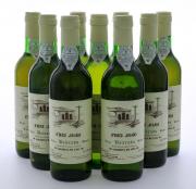 Lote 3143 - FREI JOÃO 1995 - 9 Garrafas de Vinho Branco, Frei João, Colheita 1995 Bairrada-DOC, Caves São João, (375ml - 12%vol)