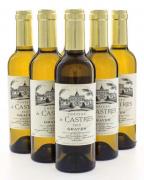 Lote 3147 - CHÂTEAU DE CASTRES 2010 - 6 Garrafas de Vinho Branco, Colheita 2010, Graves, Grand Vin de Bordeaux, (375ml - 12,5%vol)