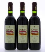 Lote 3717 - BORBA 2002 - 3 garrafas de Vinho Tinto, DOC Alentejo, Borba 2002, das Castas Aragonez, Trincadeira e Alicante Bouschet, Adega Cooperativa de Borba, (750ml - 12,5%vol.)