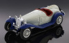 Lote 12 - BURAGO, ALFA ROMEO SPIDER, 1932 - Miniatura à escala 1:18, plástico azul e metal branco. Made in Italy. Nota: sinais de manuseamento, falta pára-brisas e vidro do farol dianteiro esquerdo