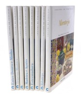 Lote 78 - A COZINHA DE PORTUGAL, LIVROS - 8 vols., "Alentejo", "Ribatejo", "Trás-os-Montes", "Algarve", "Madeira e Açores", "Estremadura", "Beiras", "Entre Dpouro e Minho", de Maria Odette Cortes Valente. Coleção idêntica encontra-se à venda por € 112. E