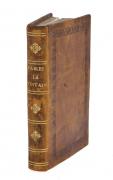 Lote 88 - FABLES DE LA FONTAINE, LIVRO SÉC. XIX - "Nouvelle Edition", em língua francesa, Giroux et Vialat, Paris, 1847. Dim: 15x9 cm. Encadernação em inteira de pele com ferros a dourado. Nota: sinais de manuseamento. Capa e lombada cansadas. Manchas e acidez