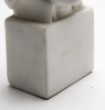 Lote 70 - BUSTO BRANCO MOZART - em pó de mármore. Made Itália. Dim: 6x3cm. Nota: O Busto tem ligeiro desgaste e na parte superior do nariz está um pouco danificada. - 3