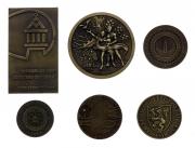 Lote 68 - MEDALHAS EM BRONZE - Conjunto de 6 Medalhas de temáticas diversas, entre elas "Fátima 1988" e "25 de Abril 1999" entre outras. Dim: diversas