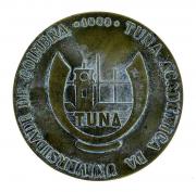 Lote 95 - MEDALHA EM BRONZE - Comemorativa da Tuna com verso Colónias Portuguesas. Ano 1971. Dim: 68 mm
