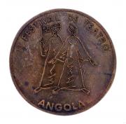 Lote 125 - MEDALHA EM COBRE - Medalha Comemorativa do II Festival de Teatro de Angola. Dim: 60 mm