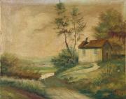 Lote 118 - ALVAREZ, SÉC. XX - Original - Pintura a óleo sobre tela, assinada, motivo “Paisagem Campestre com Casa”, com 40x50 cm (moldura com 40x29 cm)