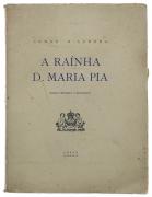 Lote 2248 - A RAÍNHA D. MARIA PIA, LIVRO - Por Conde D´Aurora. Elogio Histórico e Biográfico. Editora: Pôrto. Na Tipografia Pôrto Médico, Lda. 1939. Dim: 26x19,5 cm. In-4º de 36-IV págs. B. Tiragem de 300 exemplares em papel Pluma, fabrico Holandês, numerados de 1 a 300 e rubricados pelo Autor, destinando-se os primeiros 100 ao Hospital de Crianças Maria Pia. (Nº 30). Invulgar. Nota: manchas e acidez, rasgos