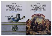 Lote 2357 - História da Arte Portuguesa no Mundo (1415-1822), LIVROS - 2 Vols. Por Pedro Dias. Exemplares idênticos encontram-se à venda por € 60. "O Espaço do Índico"; "O Espaço do Atlântico". Edições do Círculo de Leitores, Lisboa, 1991/1999. 534 + 551 Págs. Dim: 27,5x20,5 cm. Encadernações cartonadas com ferros a ouro e sobrecapas. Nota: exemplares bem estimados. Consultar valor indicativo em http://www.ateneulivros.com/website/2013/09/historia-da-arte-portuguesa-no-mundo-1415-1822/