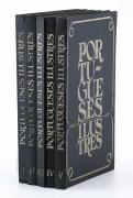 Lote 2363 - PORTUGUESES ILUSTRES, LIVROS - 5 Vols. (Vols : I, II, III, IV e V). Por Jose Correia do Souto. Editora: Lierne - Livros e Discos, [s.d.]. Dim: 29,5x21 cm. Encadernação cartonada com ferros a ouro. Profusamente ilustrados. Nota: sinais de manuseamento e desgastes