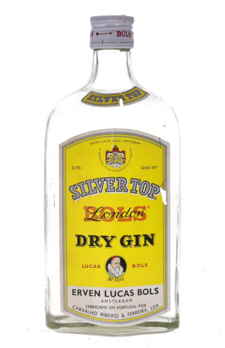 Lote 3141 - GIN BOLS - Garrafa de Gin, Silver Top, London Dry Gin, Erven Lucas Bols, Carvalho Ribeiro & Ferreira, (760ml - 45%vol.)