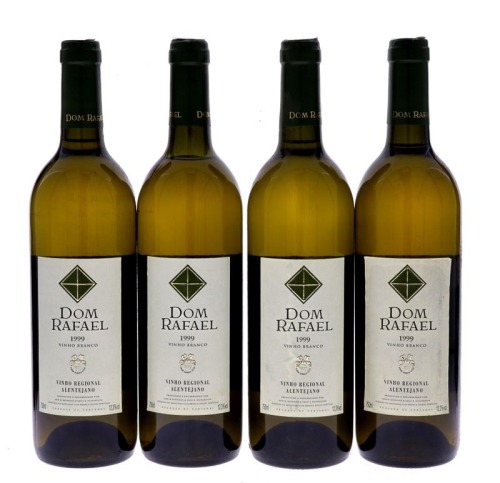 Lote 3145 - DOM RAFAEL 1999 - 4 Garrafas de Vinho Branco, Vinho Regional Alentejano, Ann W. Reynolds & Emily E. Richardson, Herdade do Mouchão, Casa Branca, Sousel, (750ml - 12,3%vol.)