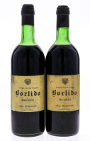 Lote 3158 - BORLIDO 1973 - 2 Garrafas de Vinho Tinto Velho, Borlido, Garrafeira 1973, Caves Borlido, Sangalhos, (750ml - 12%vol.)