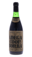 Lote 3285 - BORBA RESERVA 1982 - Garrafa de Vinho Tinto, Reserva 1982, Adega Cooperativa de Borba, (750ml - 12,8%vol.). Nota: rótulo de cortiça. Garrafa idêntica à venda por € 37,24. Consultar valor indicativo em http://www.garrafeiradomjulio.com/produto/