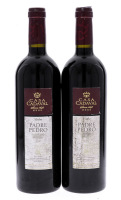 Lote 3286 - VINHA PADRE PEDRO 2002 - 2 Garrafas de Vinho Tinto, Vinho Regional Ribatejano, Casa Cadaval, Muge, (750ml - 13,5%vol.). Nota: rótulos com letras algo sumidas