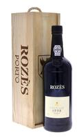 Lote 3387 - PORTO ROZÈS VINTAGE 1998 - Garrafa de Vinho do Porto, Vintage 1998, Rozès, S.A., Vila Nova de Gaia, (750ml - 20%vol.). Nota: garrafa idêntica à venda por € 32,65. Em caixa de madeira original. Consultar valor indicativo em https://www.portugal