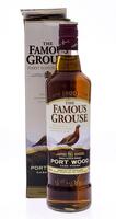 Lote 3497 - WISKY THE FAMOUS GROUSE - Garrafa de Whisky, Finest Scotch Whisky, Port Wood Cask Finish, Matthew Gloag & Son, Escócia, (700ml - 40%vol.). Garrafa idêntica à venda por € 39,95. Em caixa de cartão original. Caixa com defeitos. Consultar valor i