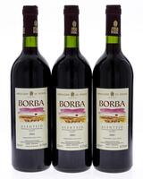 Lote 3530 - BORBA 2003 - 3 Garrafas de Vinho Tinto, Alentejo DOC, V.Q.P.R.D., Colheita de 2003, Adega Cooperativa de Borba, (750ml - 12,5%vol.)