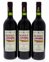 Lote 3571 - BORBA 2004 - 3 Garrafas de Vinho Tinto, Alentejo DOC, V.Q.P.R.D., Colheita de 2004, Adega Cooperativa de Borba, (750ml - 13,5%vol.)