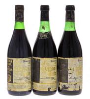 Lote 3598 - BORBA 1987 - 3 Garrafas de Vinho Tinto, Reserva 1987, Adega Cooperativa de Borba, (750ml - 12%vol.). Nota: rótulos danificados