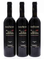 Lote 3612 - TERRAS DE MONFORTE 2000 - 3 garrafas de Vinho Tinto, Vinho Regional Alentejano, Colheita Seleccionada 2000, herdade Perdigão, Monforte, (750ml - 12,5%vol.)