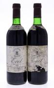 Lote 3627 - EVEL 1987 - 2 Garrafas de Vinho Tinto, Colheita de 1970, Real Companhia Vinícola do Norte de Portugal, (750ml - 11,5%vol.). Nota: rótulos algo danificados