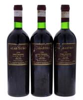 Lote 3636 - ALABASTRO 1996 - 3 Garrafas de Vinho Tinto, Vinho Regional Alentejo, Caves Aliança, Sangalhos, (750ml - 11,5%vol.). Nota: rótulos danificados