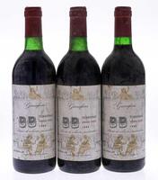 Lote 3683 - BB TORRINHAS 1985 - 3 Garrafas de Vinho Tinto, Garrafeira 1985, Selecção de Colheitas Particulares, Caves Vidigal, Cortes, Leiria, (750ml - 12%vol.)