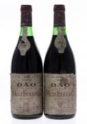 Lote 3796 - DÃO MEIA ENCOSTA 1980 - 2 Garrafas de Vinho Tinto, Dão Região Demarcada, Reserva 1980, Sociedade dos Vinhos Borges & Irmão, Vila Nova de Gaia, (750ml - 12%vol.). Nota: rótulos algo danificados