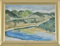 Lote 5338 - BARRAGEM DE SILVES - Original - Aguarela sobre papel, assinada, datada de 21.03.200, motivo "Silves, Barragem”, com 30x40 cm (moldura com 37x47 cm)