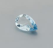 Lote 1 - ÁGUA MARINHA, 2.30 CT - Água Marinha, natural, talhe pera, medidas 11.88x7.50x3.79 mm aprox. Sem classificação atribuída pela Oportunity, cabe ao licitante atribuir a classificação e a valorização que entender correcta. Nota: peso da gema aproximado.