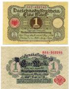 Lote 146 - ALEMANHA - Composto por 2 Notas “Reichsbanknote” de 1914 e 1920, de 1 Mark. Estado de conservação de ambas BELAS, bom valor de catálogo. Estado de conservação ou cotação segundo coleccionador. Sem classificação atribuída pela Oportunity, cabe ao licitante atribuir a classificação e a valorização que entender correta