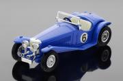 Lote 20 - MATCHBOX, MINIATURA RILEY MPH (1934) - Colecção Carros Clássicos. Escala 1:35, metal azul. Made in England. Nota: embalado dentro de caixa de origem. Caixa com desgastes