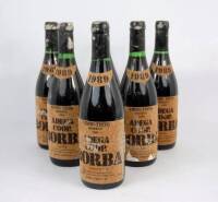 Lote 322 - 6 Garrafas Vinho Tinto Reserva Borba 1989 (Garrafa Numerada) Rótulo de Cortiça