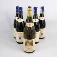 Lote 397 - Lote de 6 garrafas de Vinho Chateauneue Du Pape, Domaine Saint Benoit La Truffière 1996 sendo 1 garrafa de 1997, para coleccionador