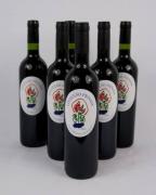 Lote 410 - Lote de 6 garrafas Colecção Privada Tinto 2004, Vinho Regional Alentejano, rótulo de excepção criado por um dos maiores pintores Portugueses Contemporâneos Manuel Cargaleiro