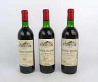 Lote 497 - Lote de 3 garrafas de vinho tinto CHATEAU TEYSSIER (SAINT-ÉMILION-BORDEAUX) de 1981 NOTA: para coleccionador.