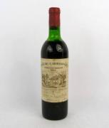 Lote 577 - Lote com garrafa de vinho tinto CHATEAU CARBONNIEUX Grand Cru Classe (BORDEAUX) de 1969. NOTA: para colecionador.