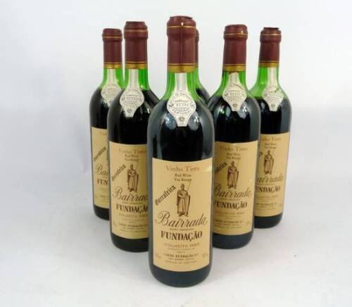 Lote 1249 - 6 Garrafas Vinho Tinto Bairrada Fundação Garrafeira 1982  