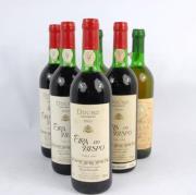 Lote 637 - Lote de 6 garrafas de Vinho, 4 garrafas de Tinto Eira do Bispo Colheita 1997 e 2 garrafas de Branco Tellu´s 1995 Douro