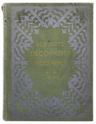 Lote 1016 - LES ARTS DÉCORATIFS MODERNES (FRANCE), LIVRO - Exemplar em língua Francesa. Por Gaston Quénioux. Exemplar idêntico encontra-se à venda por € 311, conversão do dia. Editora: Librairie Larousse, Paris, 1925?. Dim: 27,5x21 cm. Encadernação cartonada em tela com ferros a ouro e prata. Ilustrado com 830 gravures, 2 planches en couleurs. Nota: sinais de manuseamento manhas, capa e lombada com defeitos. Consultar valor indicativo em https://www.abebooks.fr/servlet/BookDetailsPL?bi=576239212