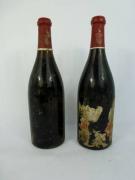 Lote 936 - 2 garrafas de vinho tinto Ferreirinha " Barca Velha " 1965 com rótulos rasgados,danificados pela humidade. Muito bons niveis de vinho