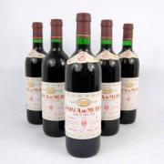 Lote 1062 - 6 Garrafas Vinho Tinto Porca de Murça 1987